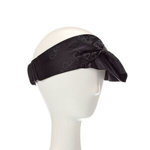 Jimmy Choo Logo Silk Hair Band, Black
